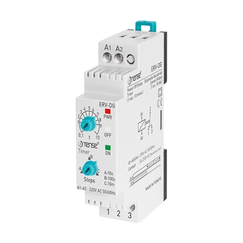 Düşmede Gecikmeli Zaman Rölesi, V-Otomat Tip, 220V AC (50-60 Hz.), 1 sn. - 10 dk.