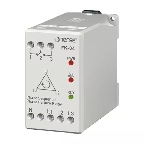 Faz (Motor) Koruma Rölesi,Faz Sırası,Sabit %30 Asimetri,Klasik DIN Kutu