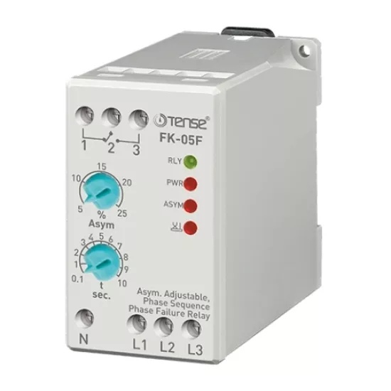 Faz Koruma Rölesi Nötrsüz,Faz Sırası, Ayarlı %5-25 Asimetri,Klasik DIN Kutu