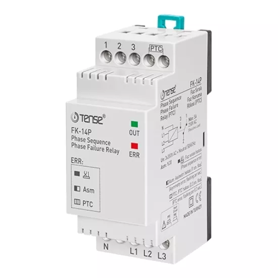 Faz (Motor) Koruma Rölesi PTC Korumalı,Faz Sırası,Sabit %30 Asimetri,DIN Kutu