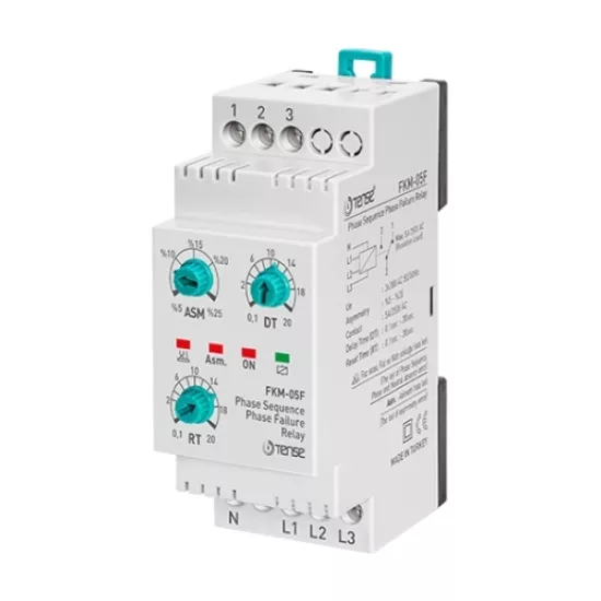 Faz Koruma Rölesi,Faz Sırası, Ayarlı %5-25 Asimetri,DIN Kutu