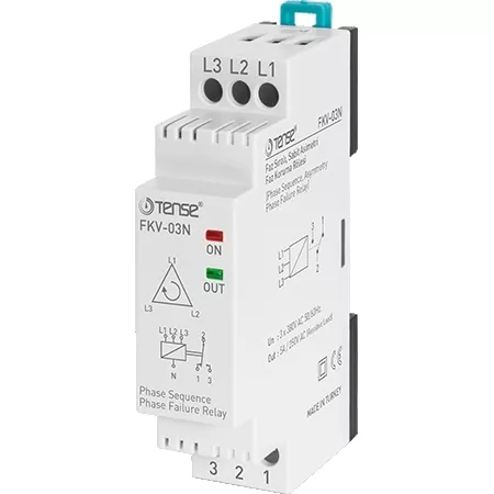 V-Otomat Faz (Motor) Koruma Rölesi Nötrsüz,Faz Sırası,Sabit %40 Asimetri