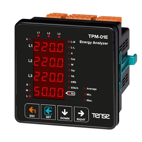 TPM-01E 96x96mm Enerji Analizörü,7 Segment Display Ekran
